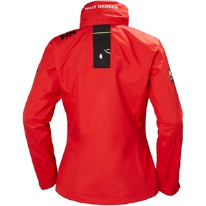 2021 Helly Hansen Womens Hooded Crew Mid Layer Jacket Alert Red 33891